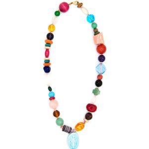 Collana "Tutti Frutti" con medaglietta Vergine Maria