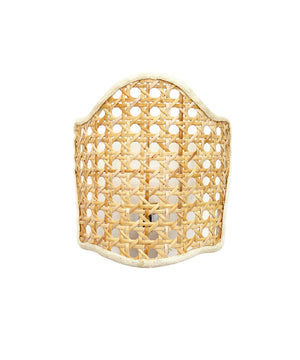 Paralume in midollino per candela con pinza "Collezione Lampi" - extra small